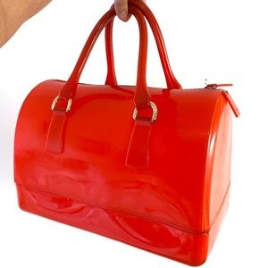 Bright orange jelly unique style bag purse